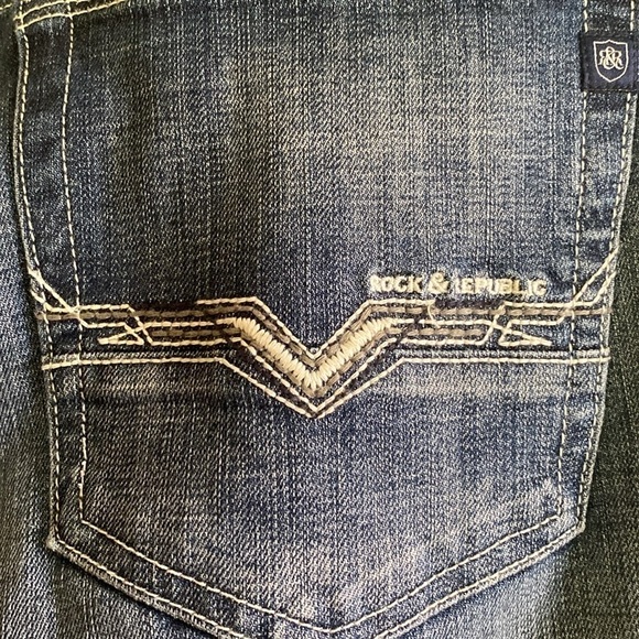 Rock & Republic Straight Dark Wash Jeans 34 x 32 - Picture 4 of 10